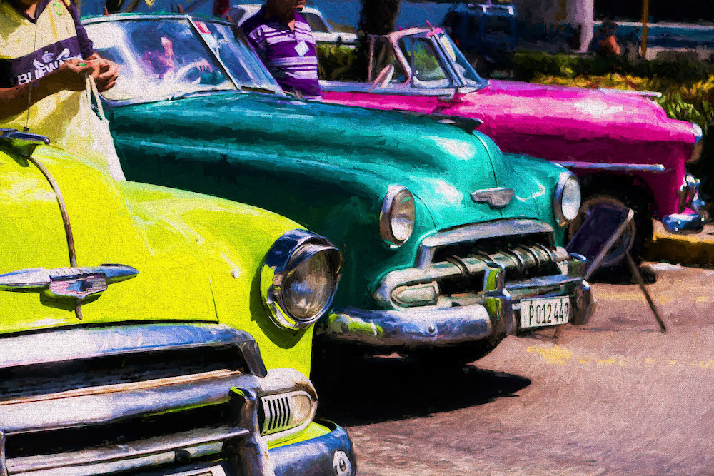 Technicolor Cars of Cuba custom fine art prints