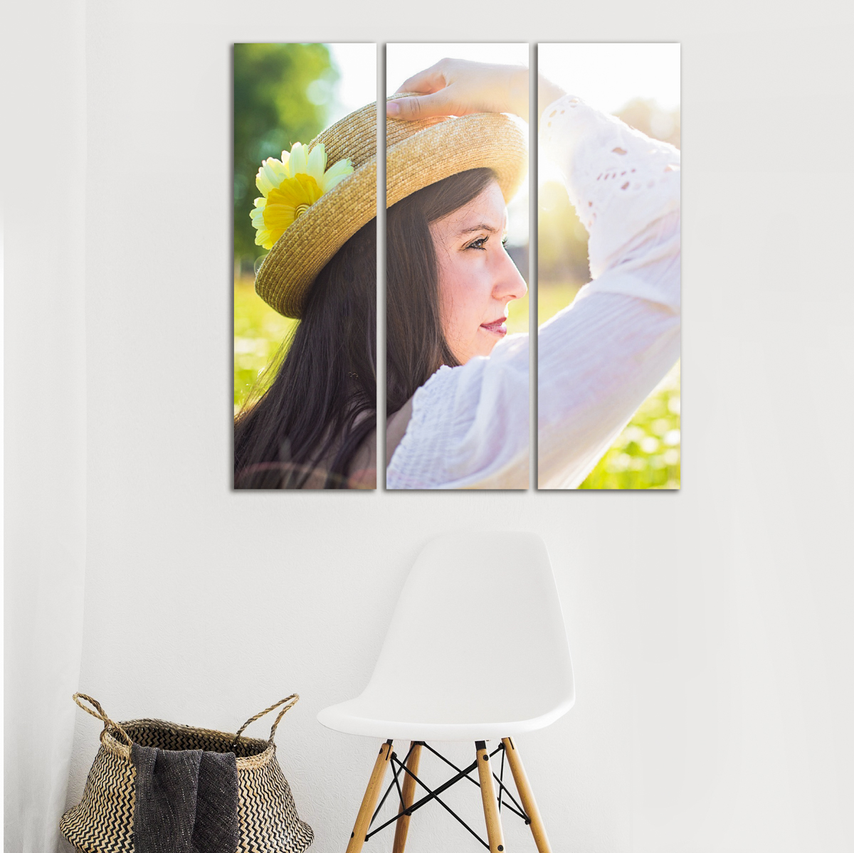 wall art gallery clusters and splits girl