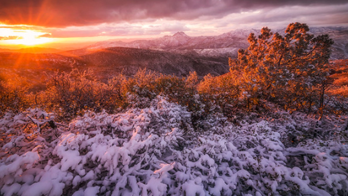 Peter Coskun ArtisanHD Print Shop Giveaway Winner Snowy Orange Sunset